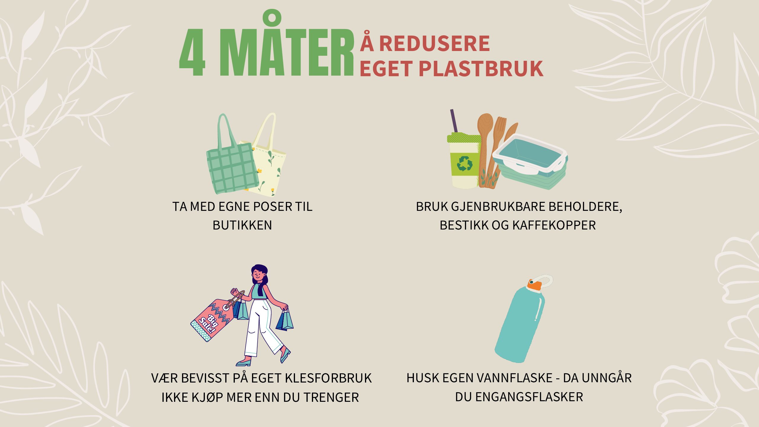 Enkle måter å redusere eget plastbruk